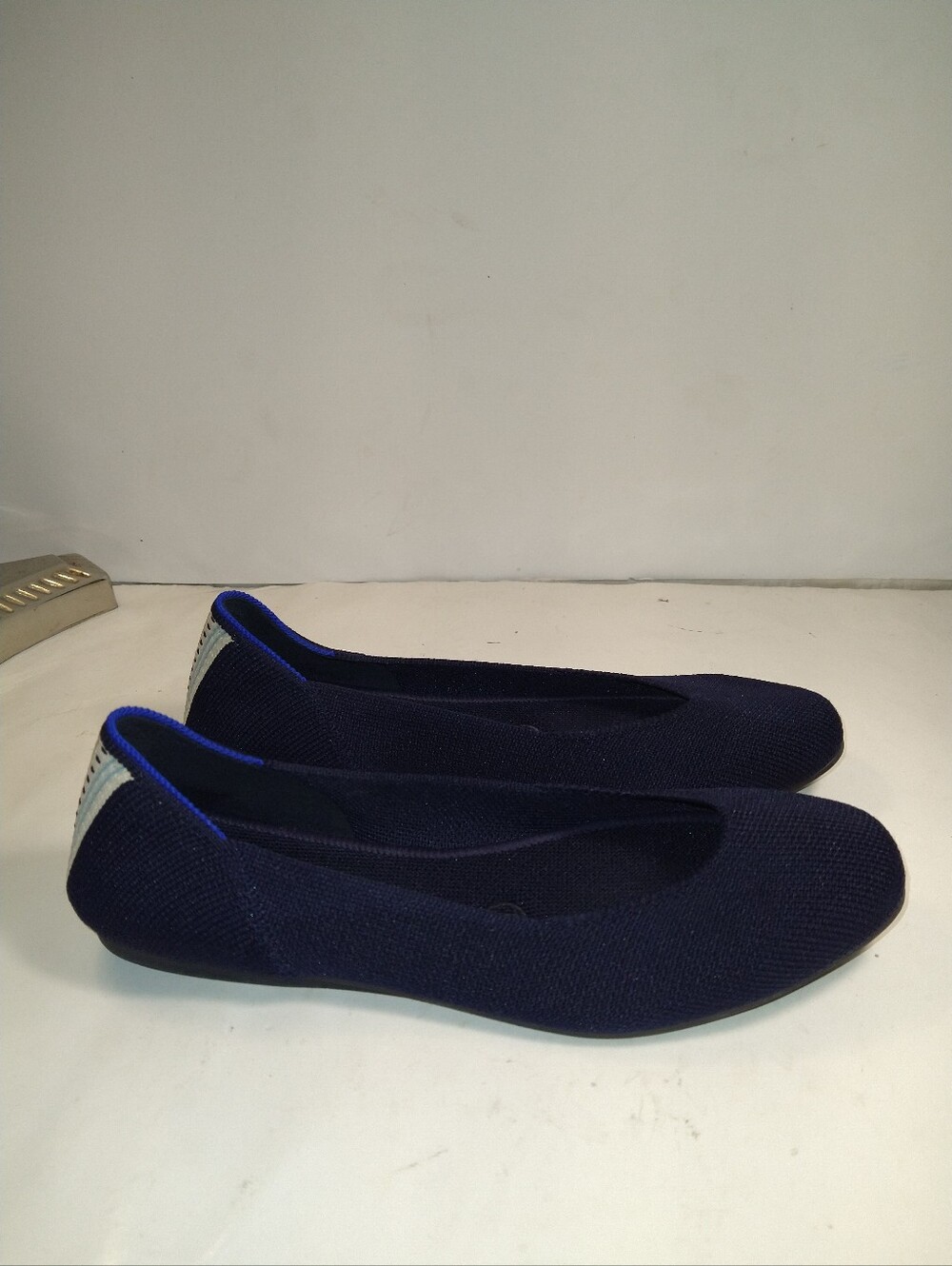 Rothys The Flat Navy Blue Round Toe Ballet Flats Shoes Women's sz 6.
